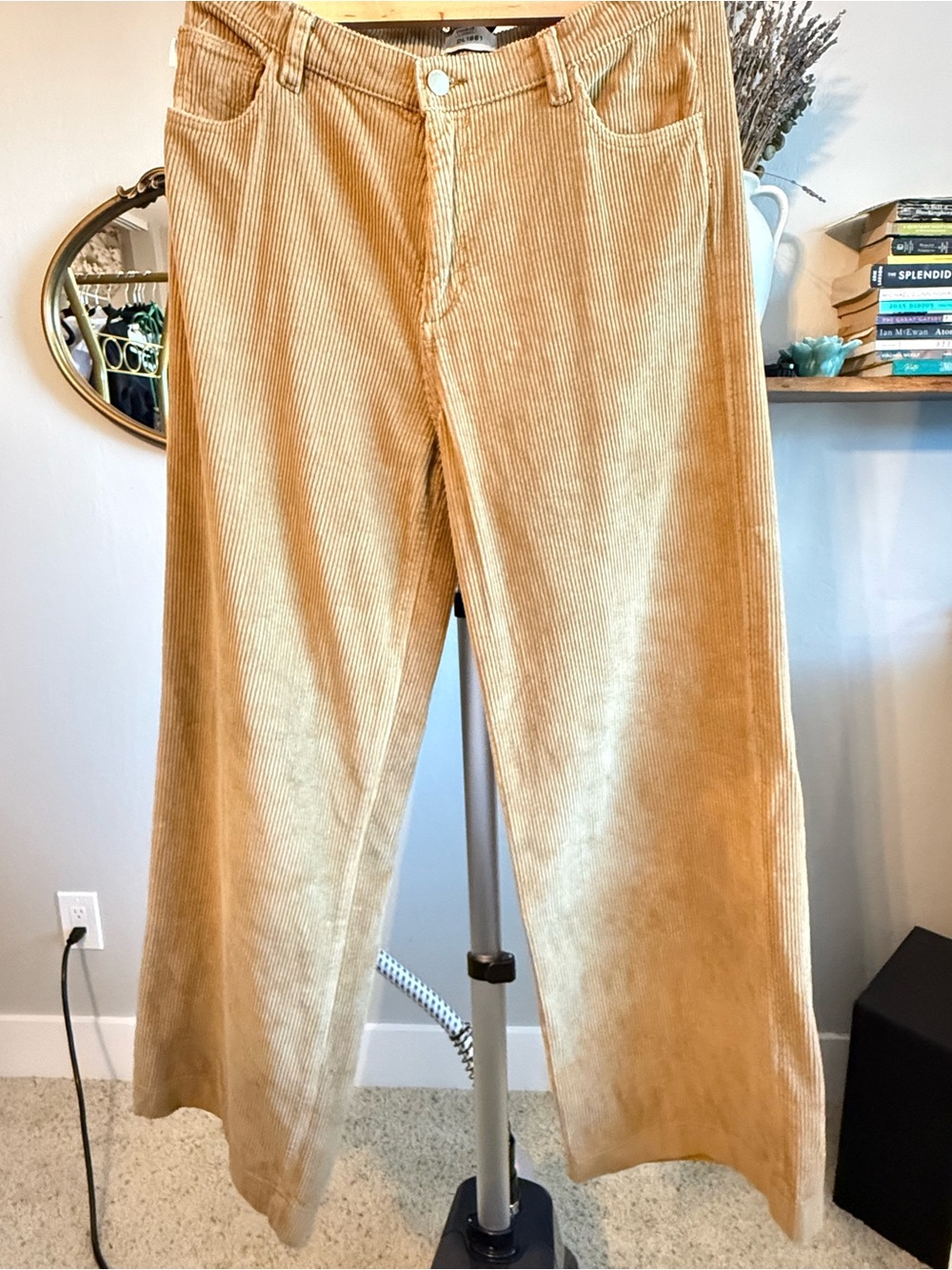 DL1961 Zoie Wide Leg Corduroy Pants Amaretti Size 28 NWOT - Picture 2 of 7